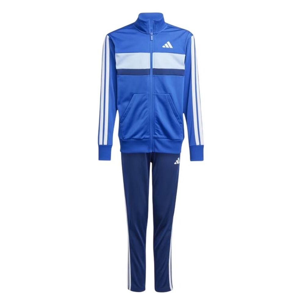 Adidas Childrens/Kids Essentials Tiberio Colour Block Tracksuit / Blue/White